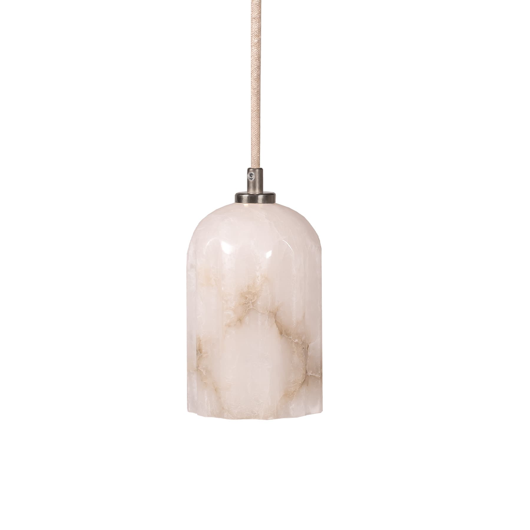 Lampa wisząca Urania wzorzysty alabaster, nikiel, Embassy Interiors