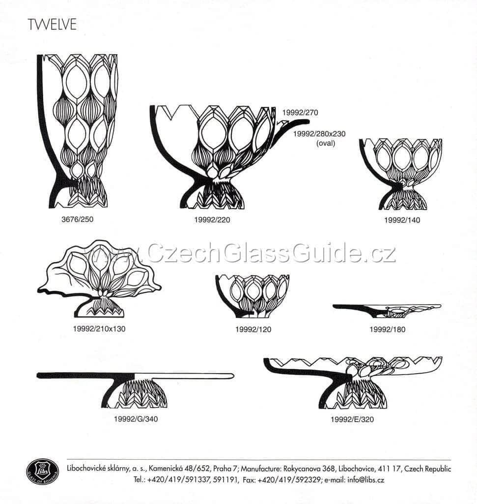 Decorative bowl Tulip, transparent glass, Hermanova Hut, Czechoslovakia, 1950s - 91176