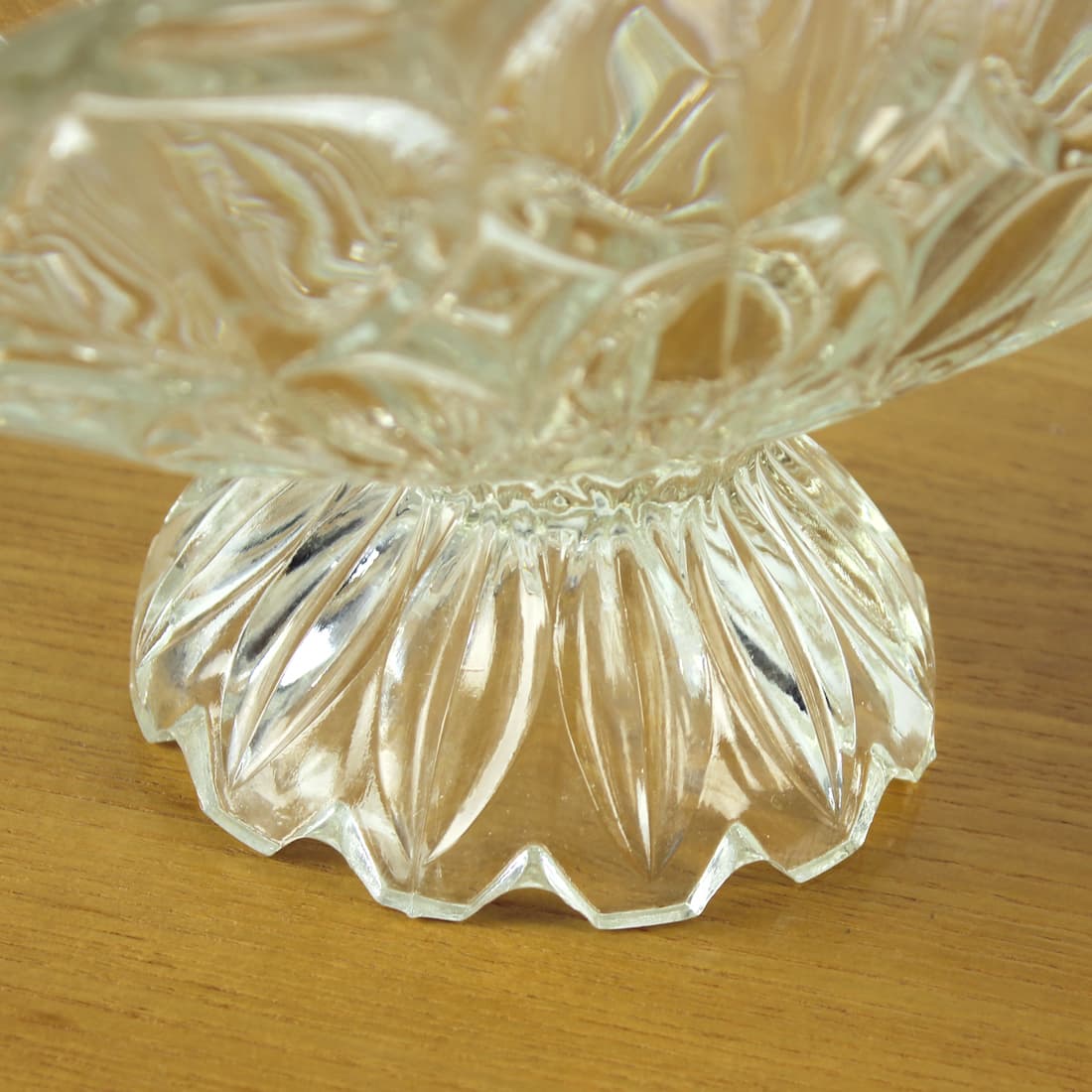 Bowl Tulip, transparent glass, Hermanova Hut, Czechoslovakia, 1950s - 91189