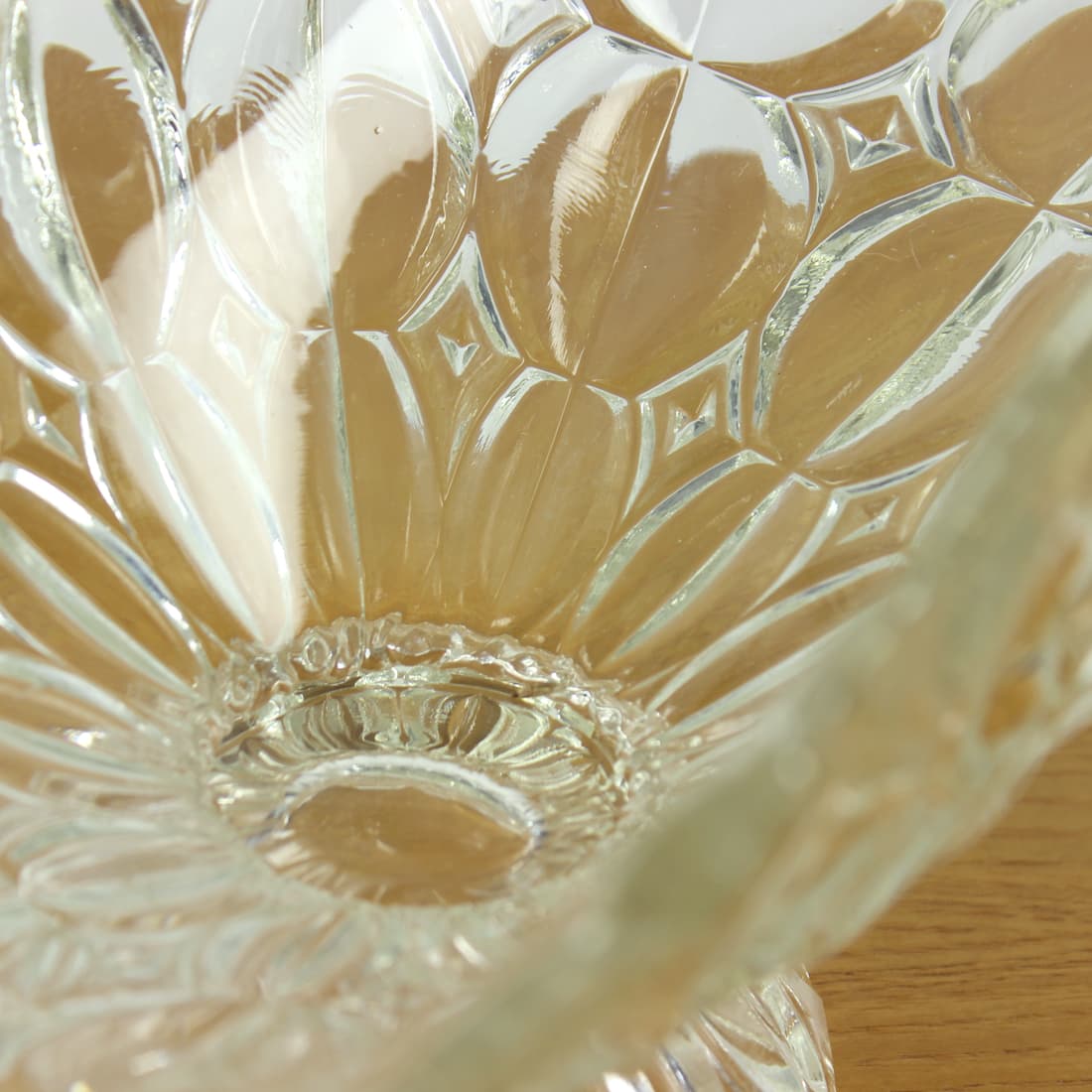 Bowl Tulip, transparent glass, Hermanova Hut, Czechoslovakia, 1950s - 91185