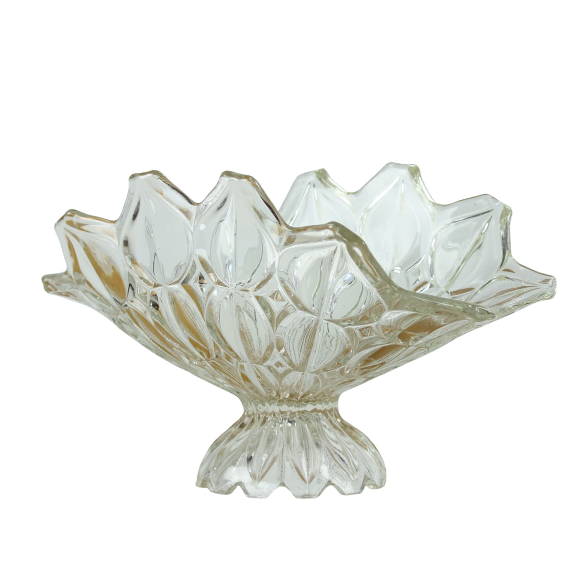 Bowl Tulip, transparent glass, Hermanova Hut, Czechoslovakia, 1950s - 92511