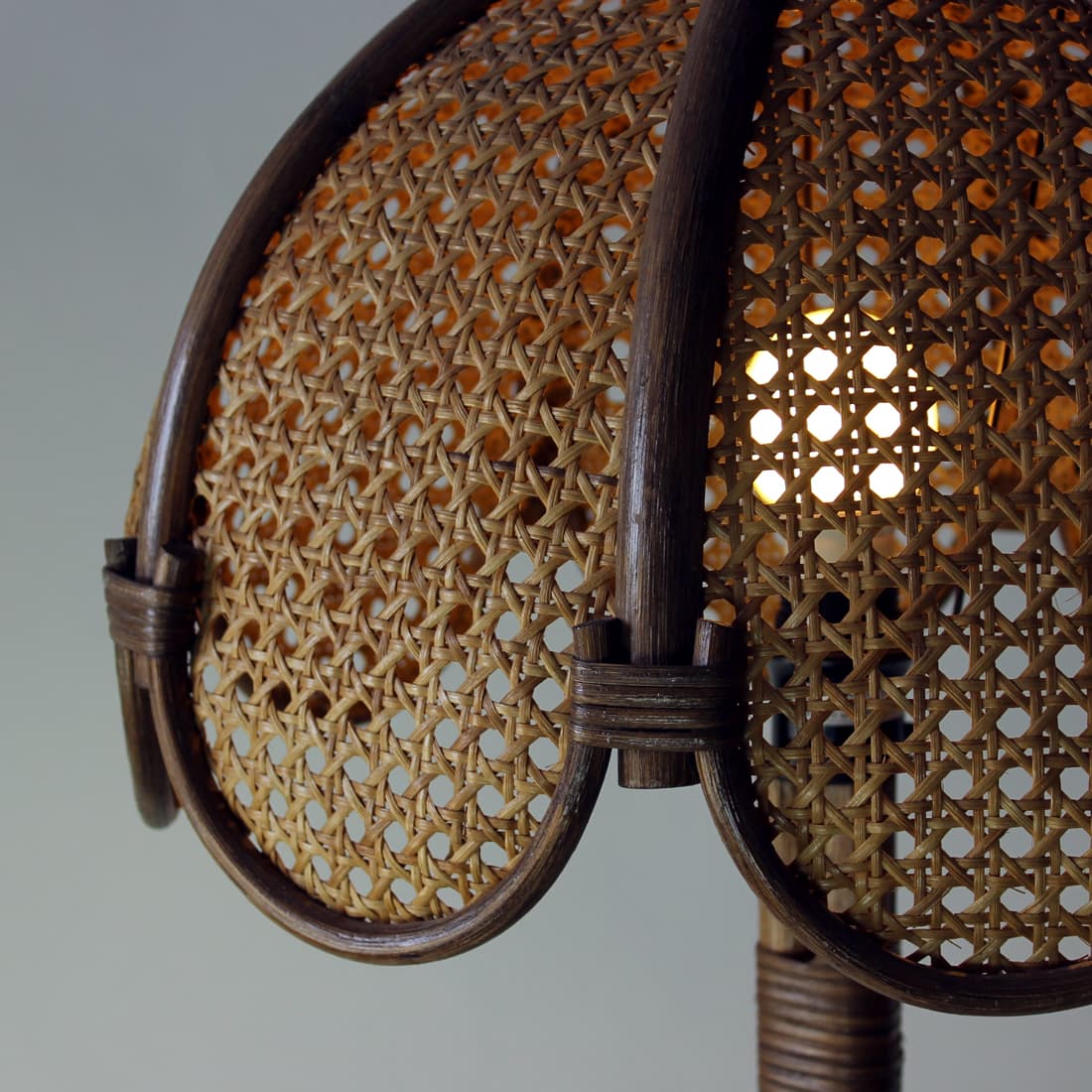 Lampa podłogowa, bambus brązowy, Czechy, lata 90. - 91261