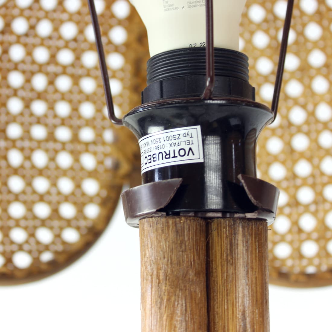 Lampa podłogowa, bambus brązowy, Czechy, lata 90. - 91254