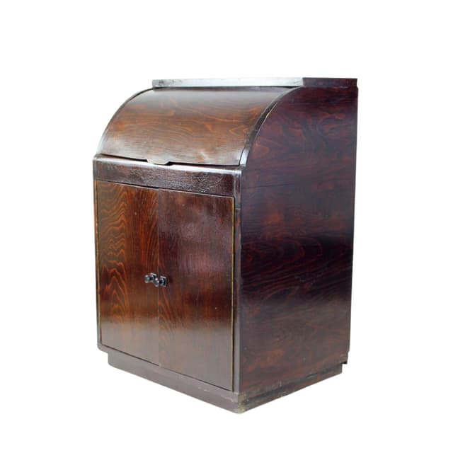 Kredens, dąb brązowy ciemny, Czechosłowacja, lata 50. - WYMIARY