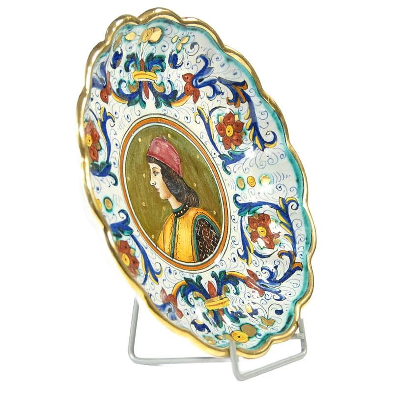 Dekoracyjna majolikowa patera, Ars Artigiana, Włochy, lata 70. - 6263