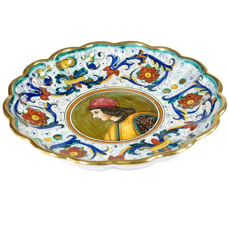 Dekoracyjna majolikowa patera, Ars Artigiana, Włochy, lata 70. - 6260