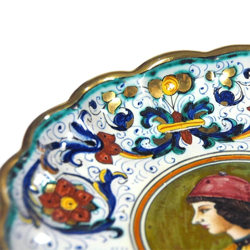 Dekoracyjna majolikowa patera, Ars Artigiana, Włochy, lata 70. - 6262