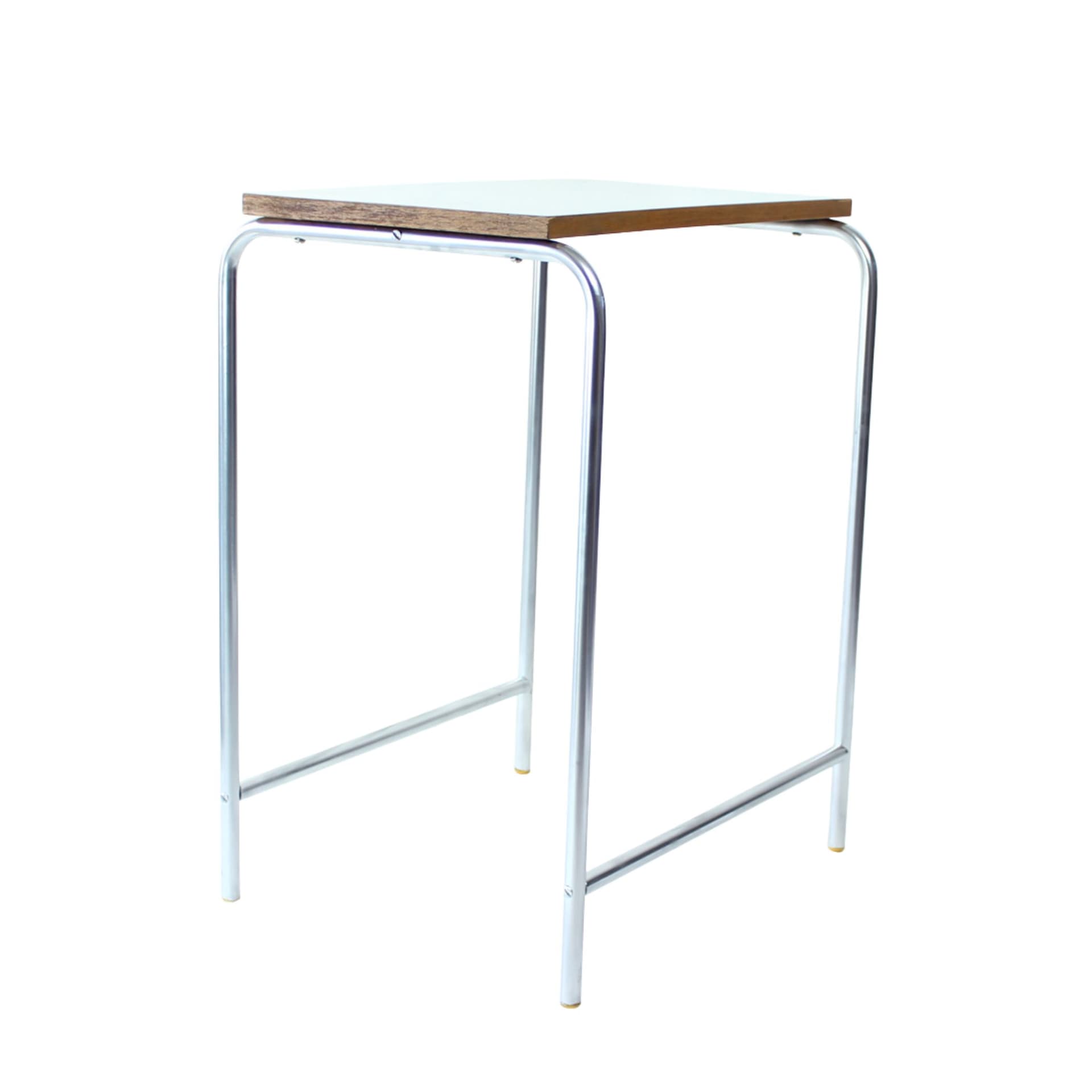 Stolik boczny, szary, formika, stal chromowana, Czechosłowacja, lata 60. - 92890