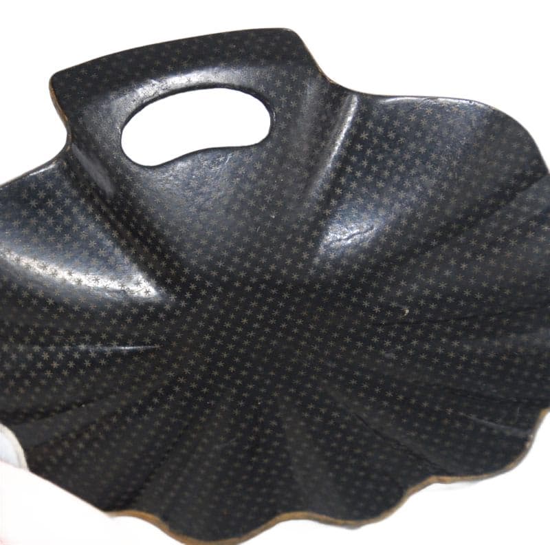 Black and Red Paper Mache Platter Set, France, 19th c. - 6257