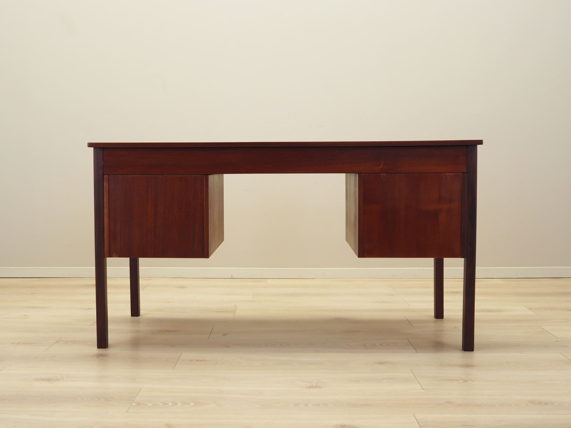 Desk, brown teak, Denmark, 1970s. - 80522
