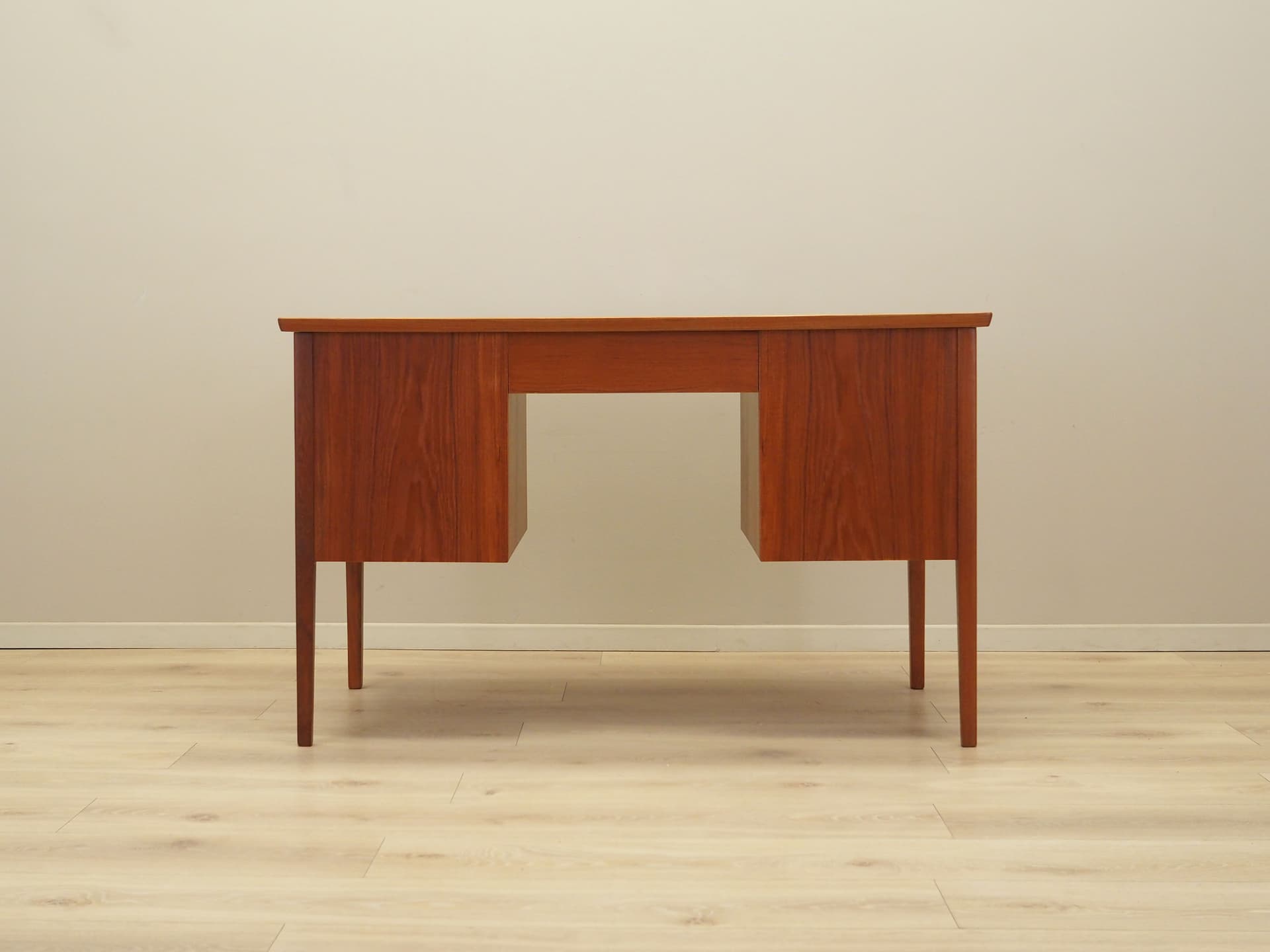 Desk, brown, teak wood, Denmark, 1970s. - 80556