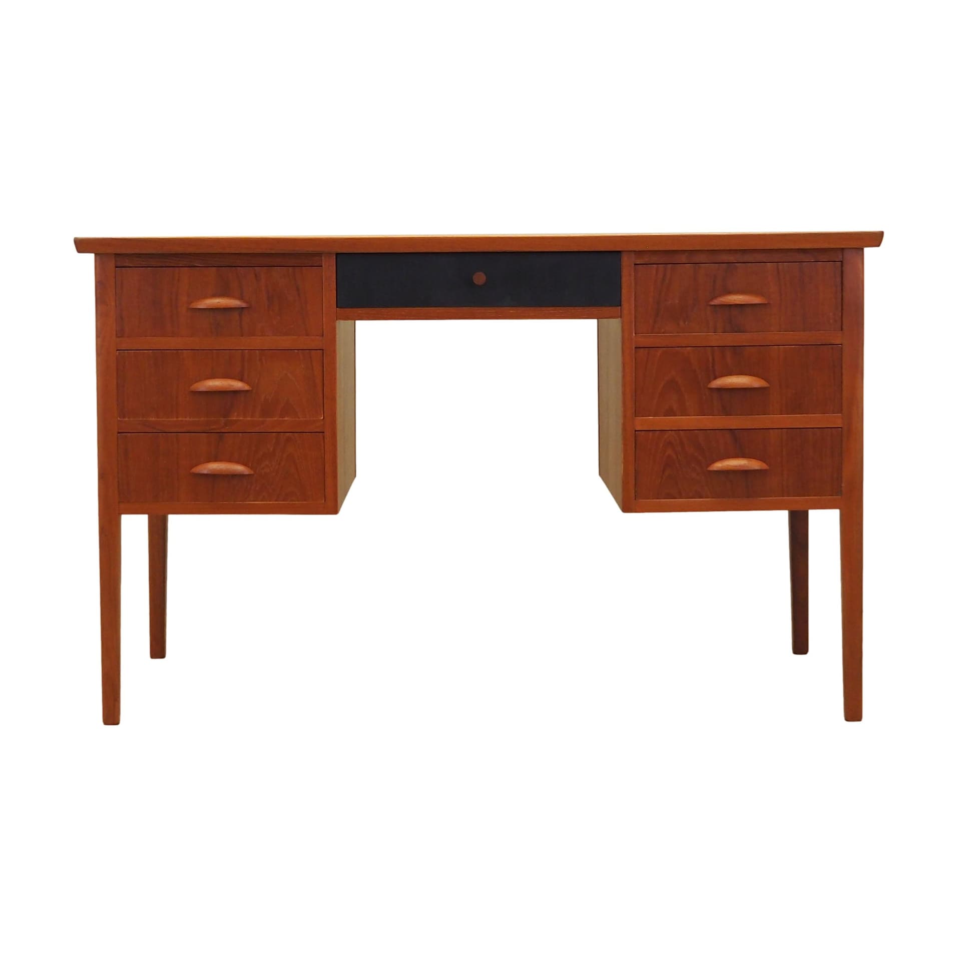 Desk, brown, teak wood, Denmark, 1970s.