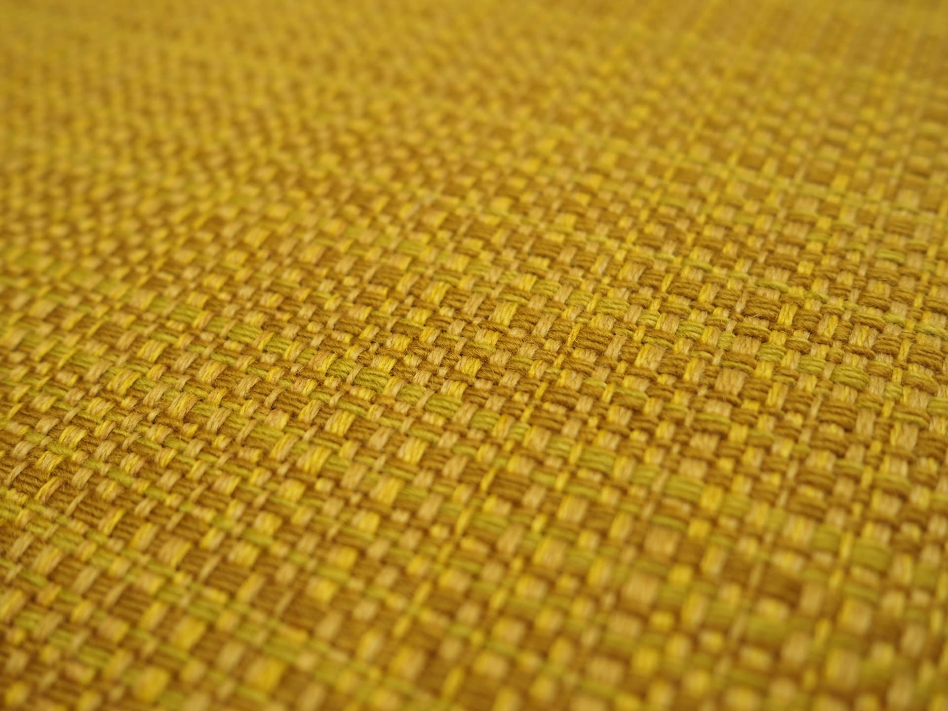 Sofa, żółty, dąb, tkanina, Dania, lata 60. - 80701