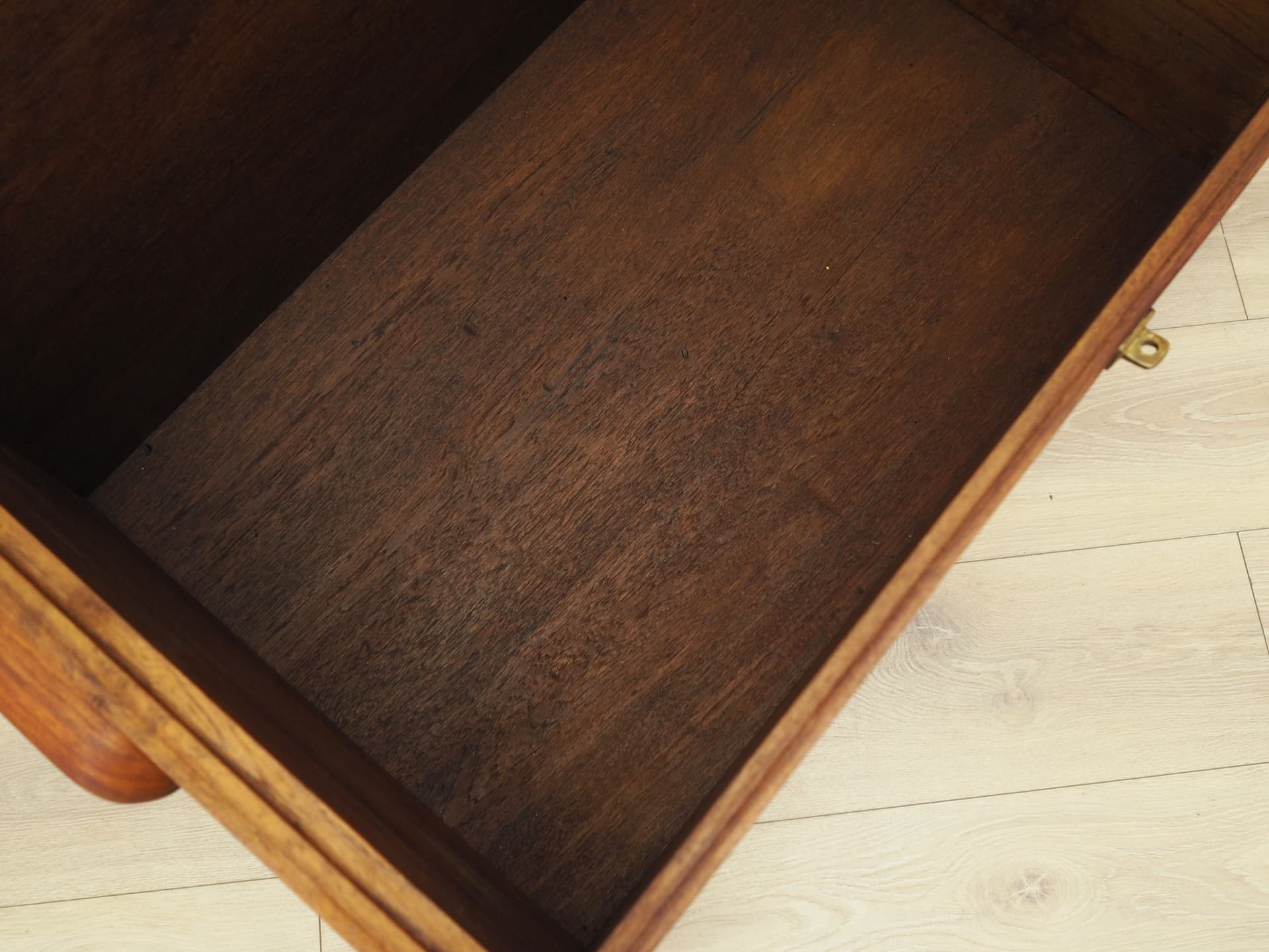 Skrzynia, brązowy, drewno tekowe, Dania, lata 60. - 80737