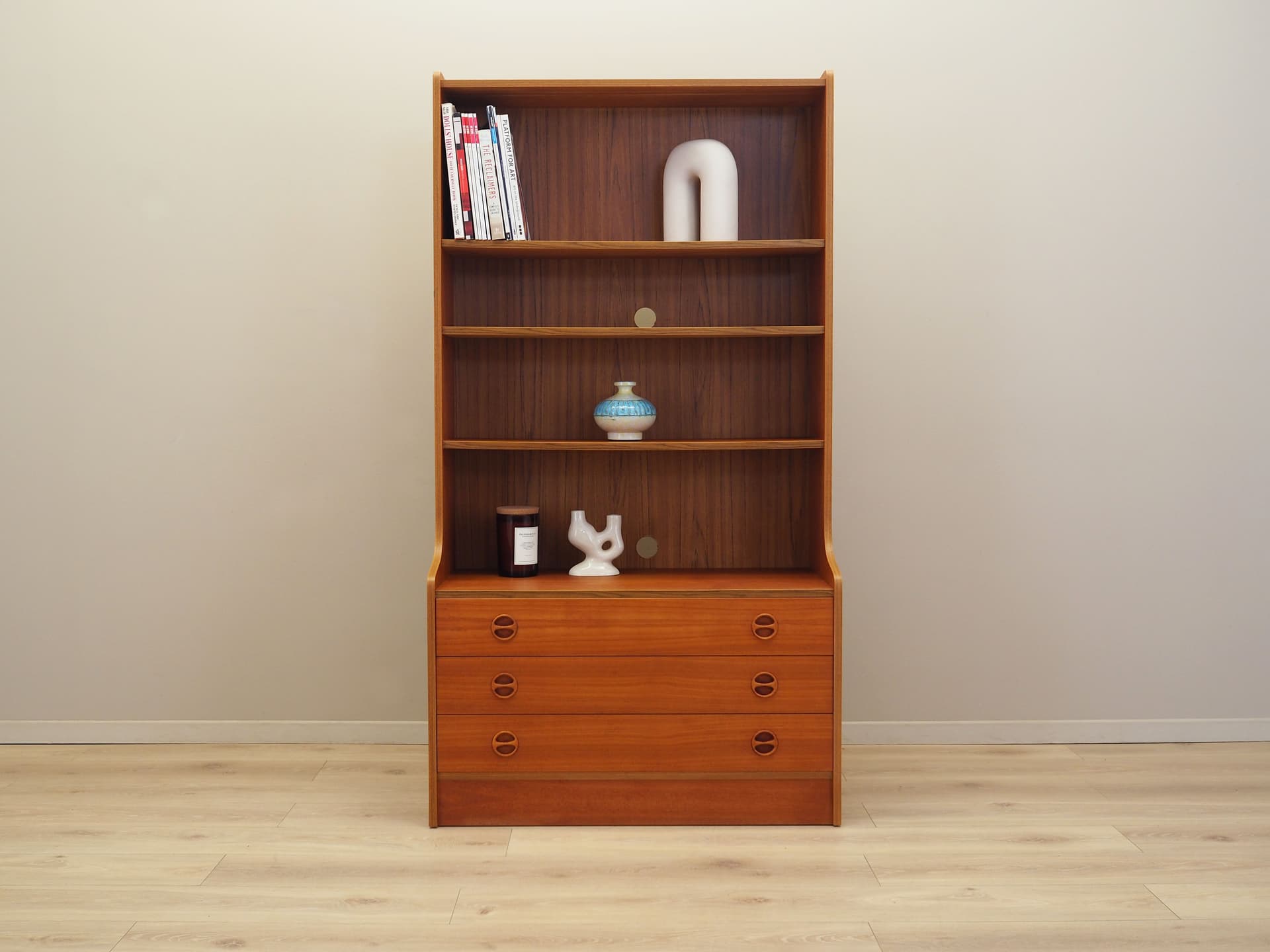 Bookcase, brown teak, Denmark, 1960s. - 80755