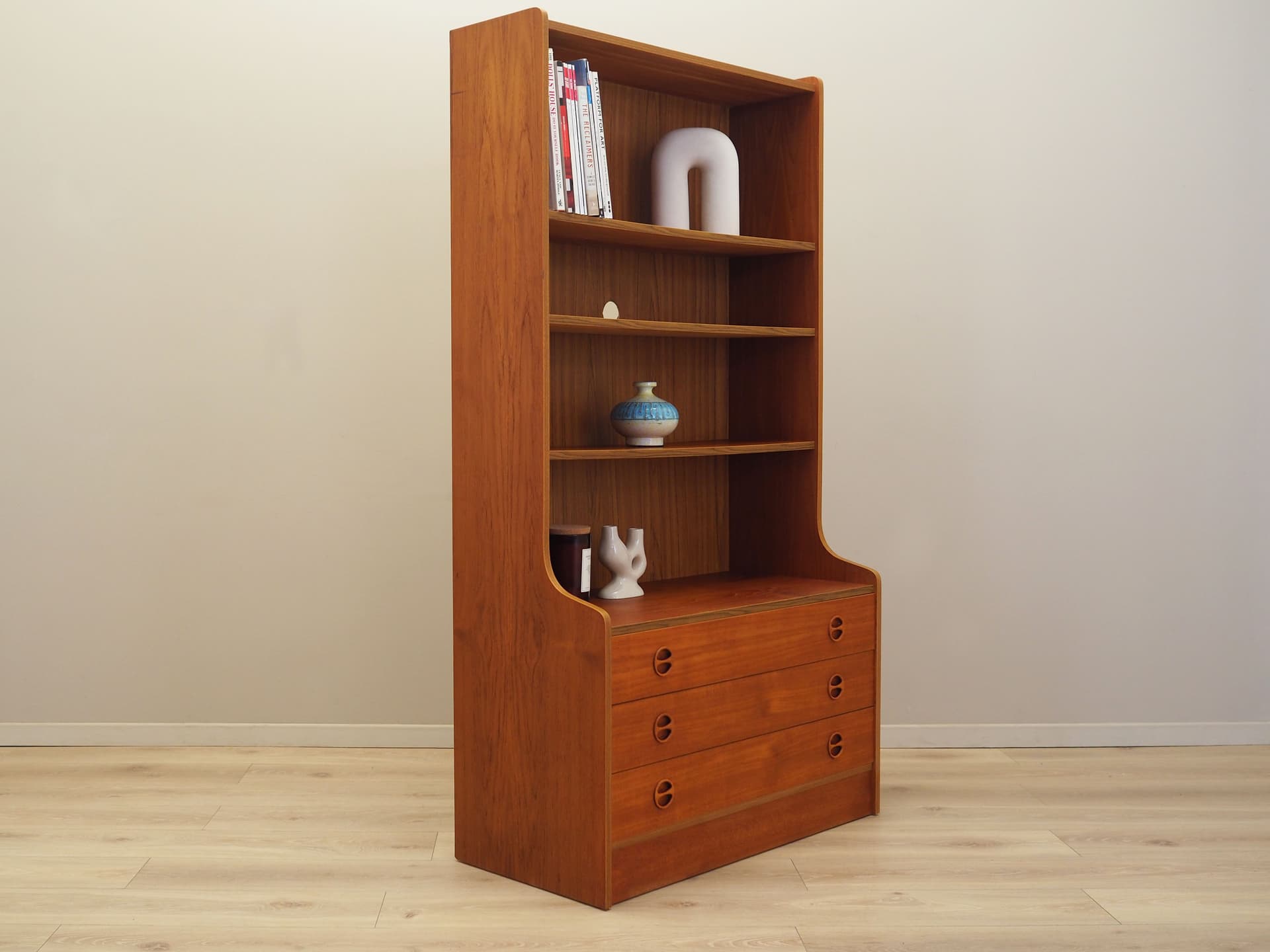 Bookcase, brown teak, Denmark, 1960s. - 80757