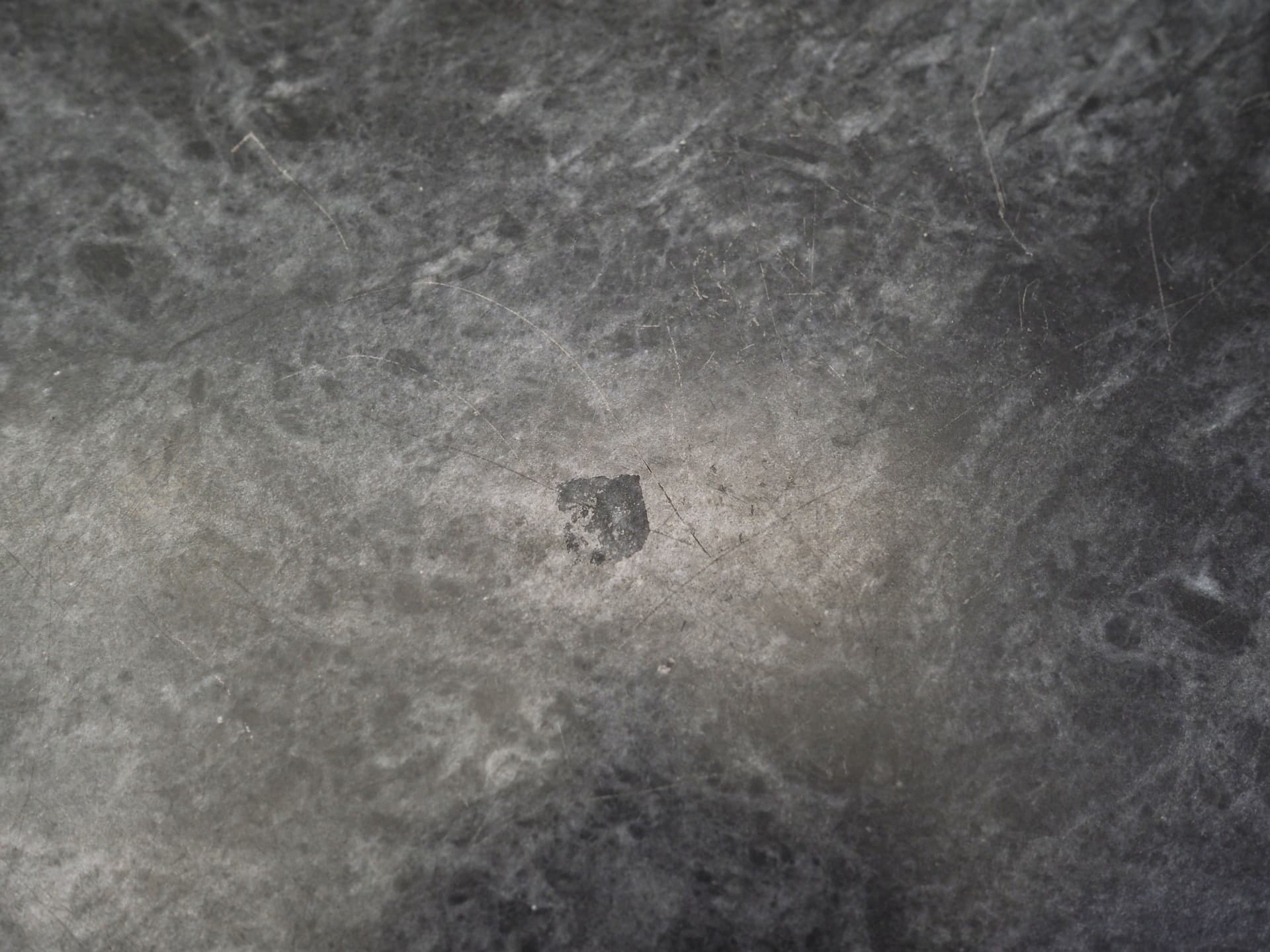 Coffee table, postmodernist, grey marble, transparent glass, black wood, black metal, Italy, 1980s. - 80781