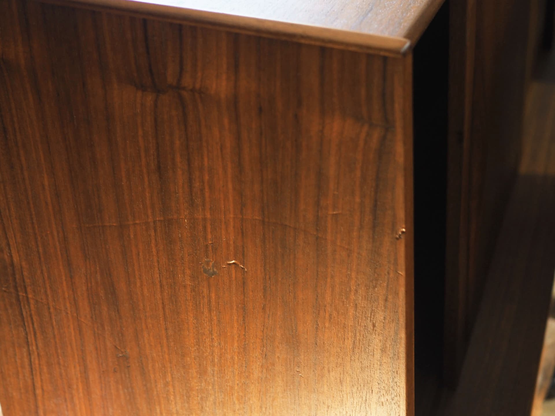 Highboard, brown teak, Denmark, 1970s. - 80824