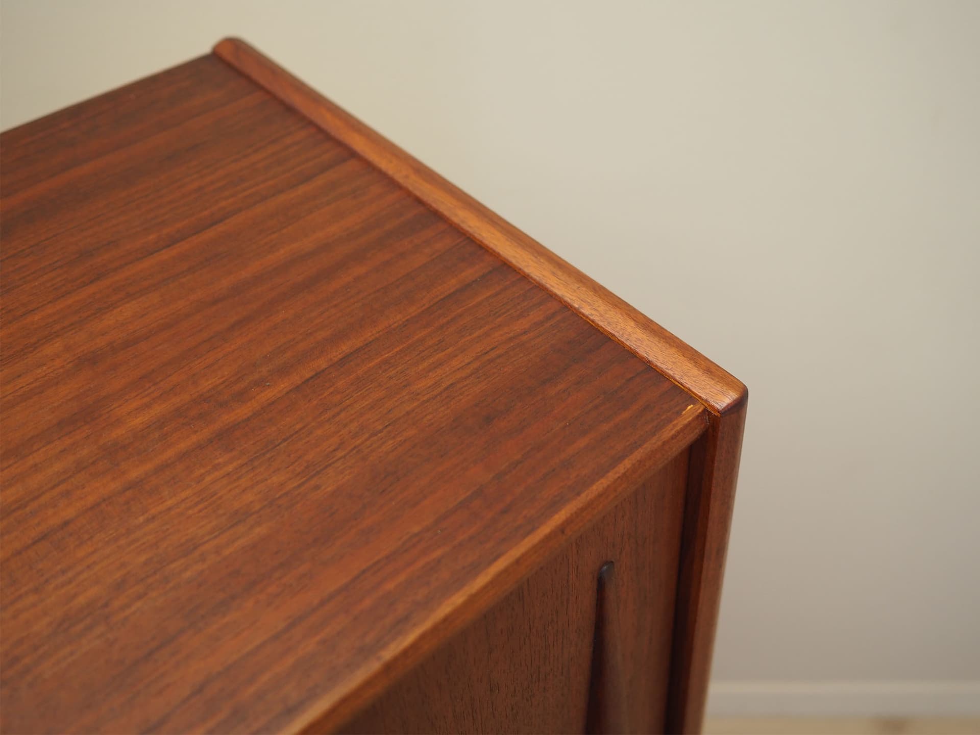 Highboard, brown teak, Denmark, 1970s. - 80825