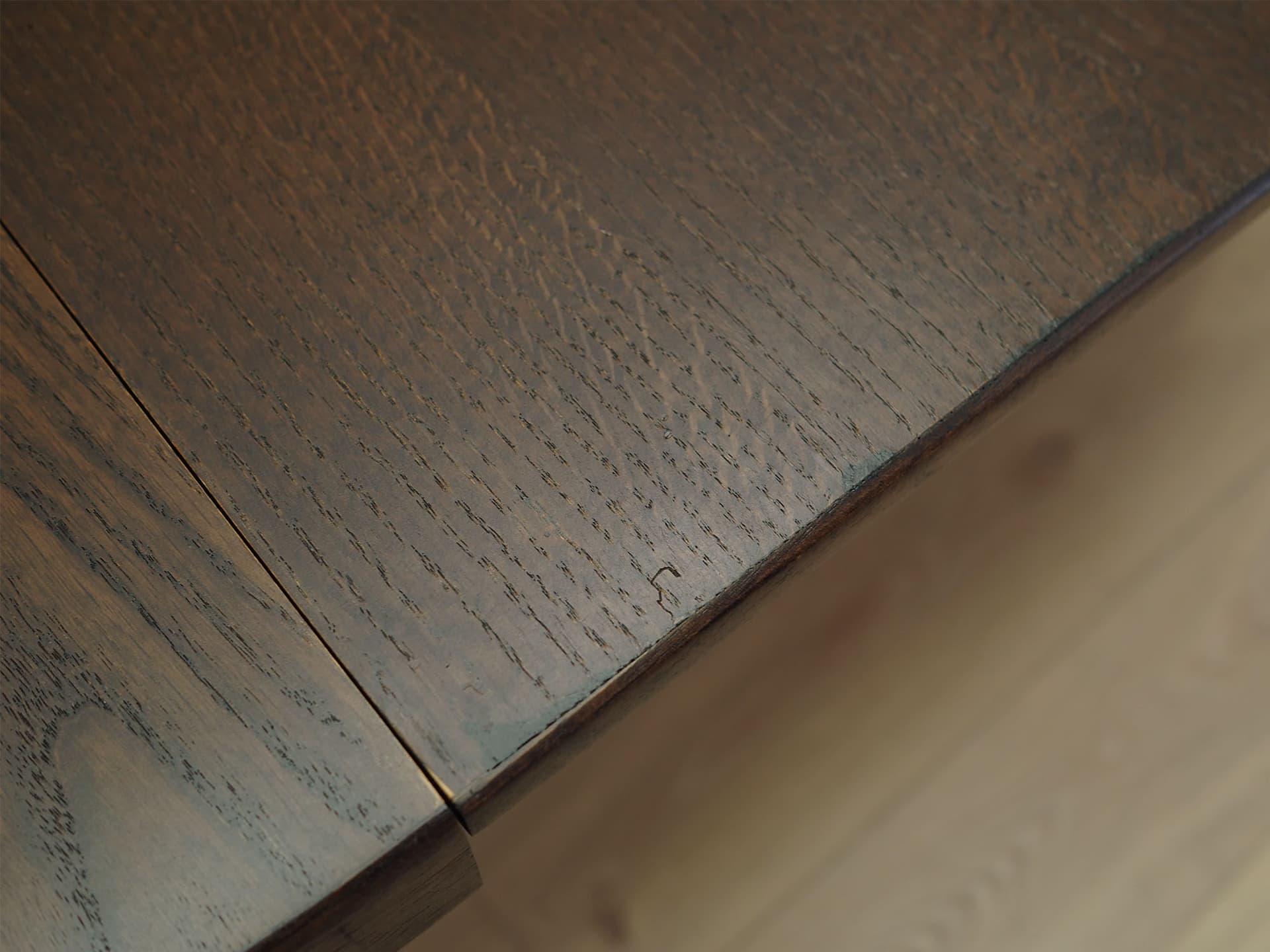 Stół okrągły, dąb ciemny, proj. K. Kristiansen, Dania, lata 70. - 80971