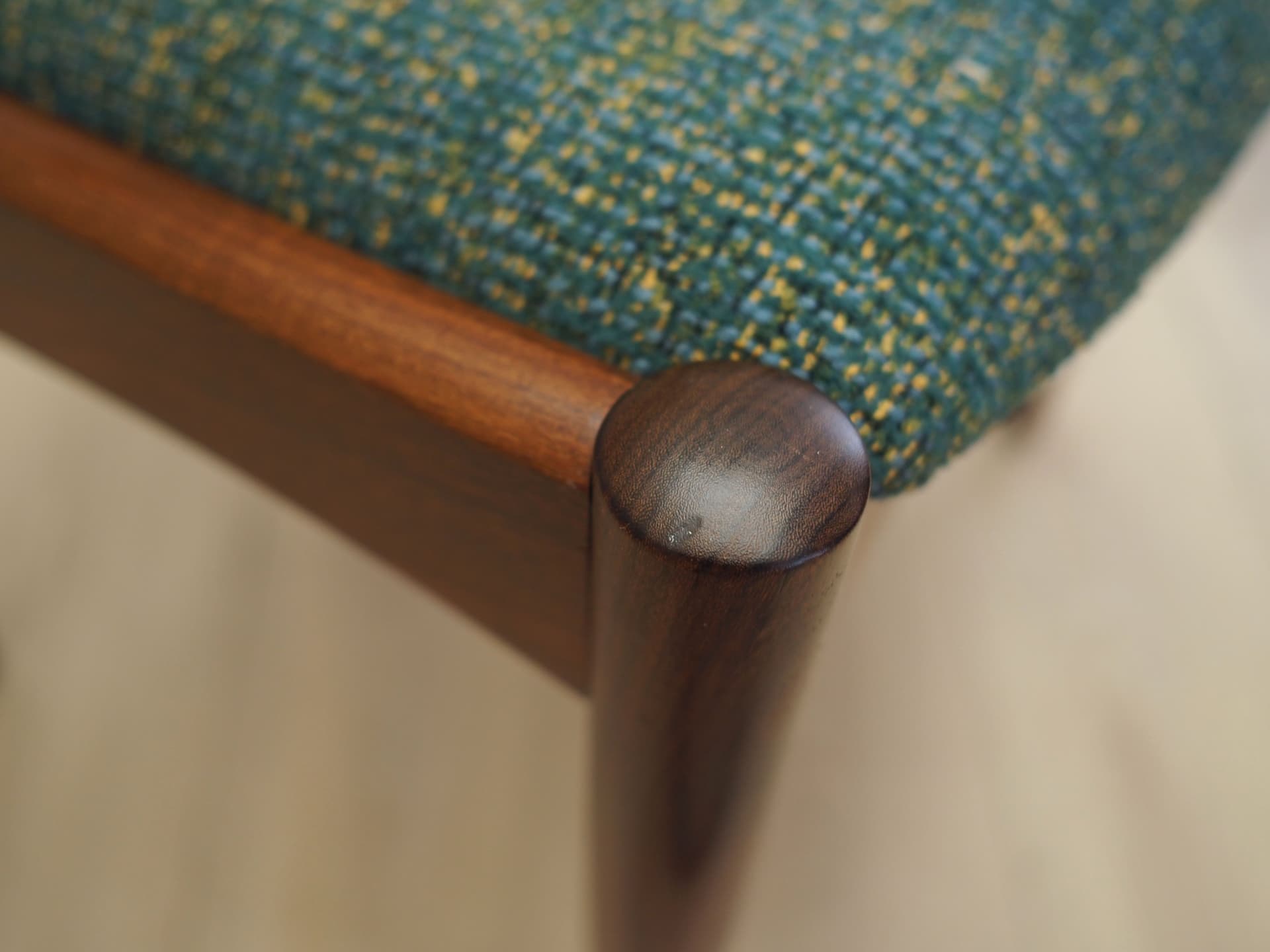 Komplet dwóch krzeseł, morsko-zielony, teak, Dania, lata 70. - 81130