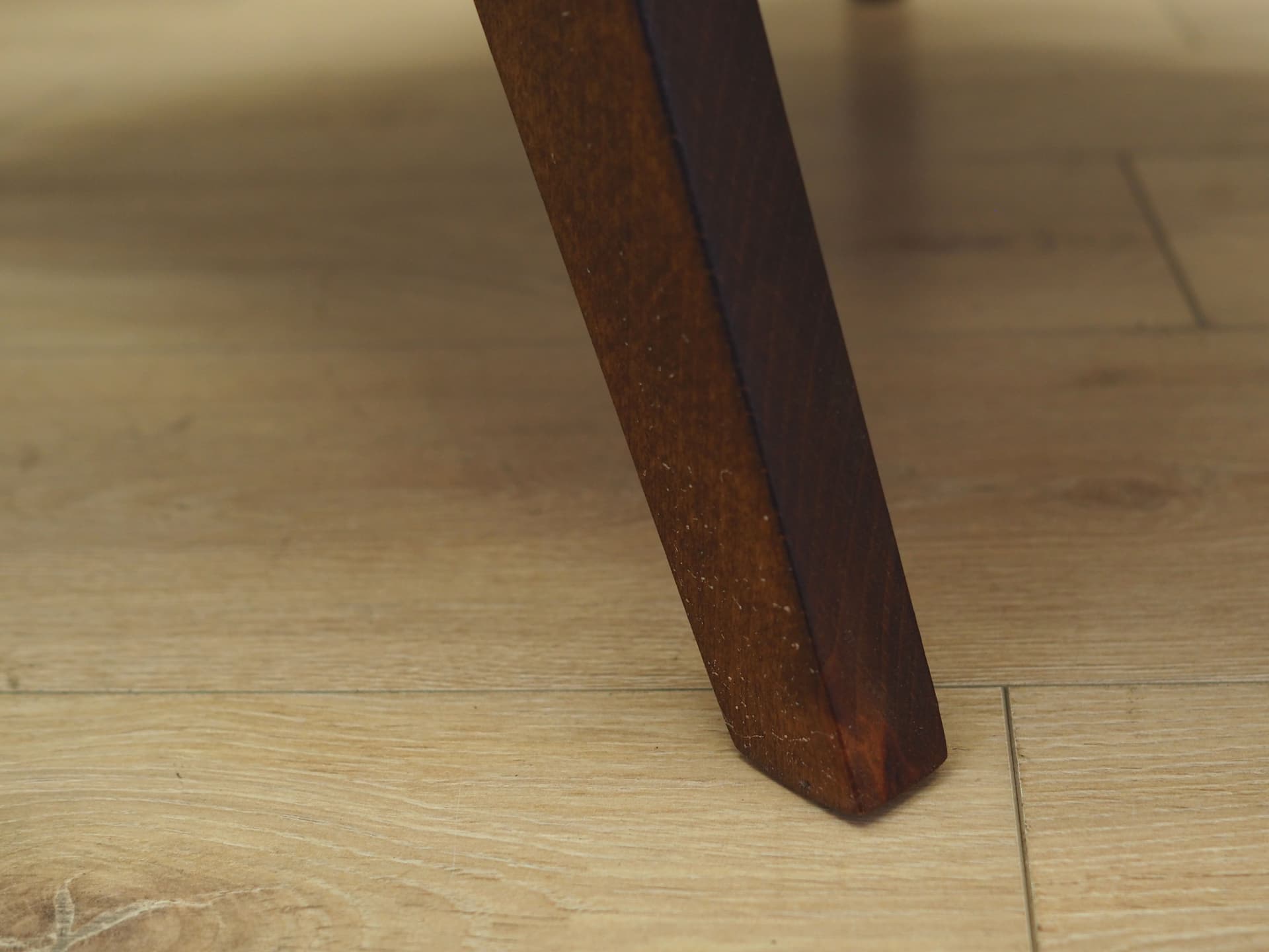 Lounge chair, navy blue beige, beech fabric, Denmark, 1970s. - 81433