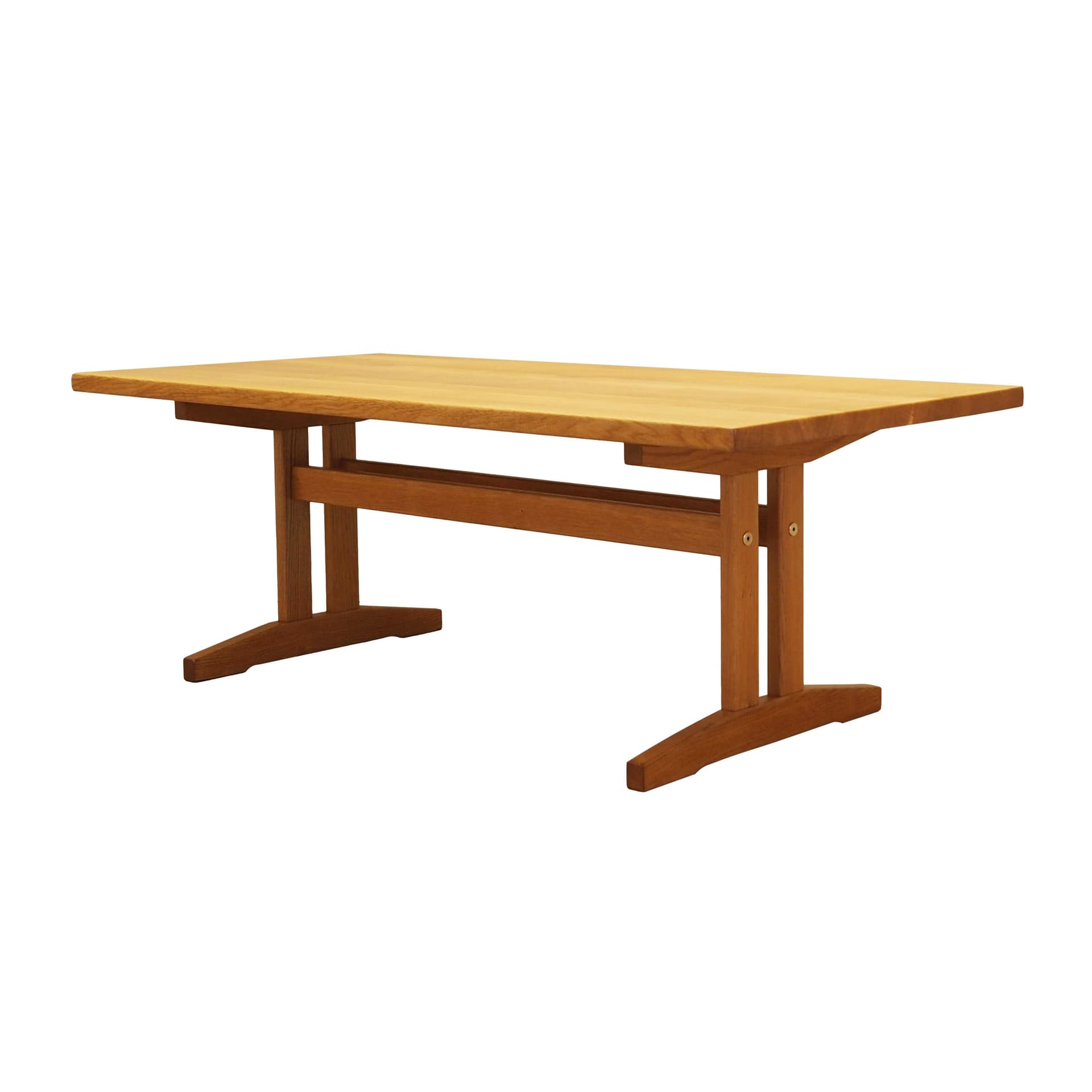 Coffee table, light brown ash, Denmark, 1970s.