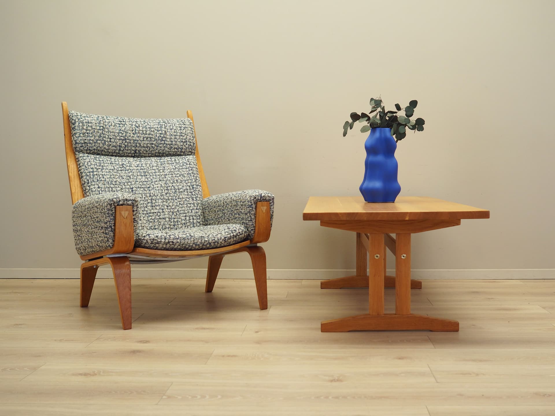 Coffee table, light brown ash, Denmark, 1970s. - 81449
