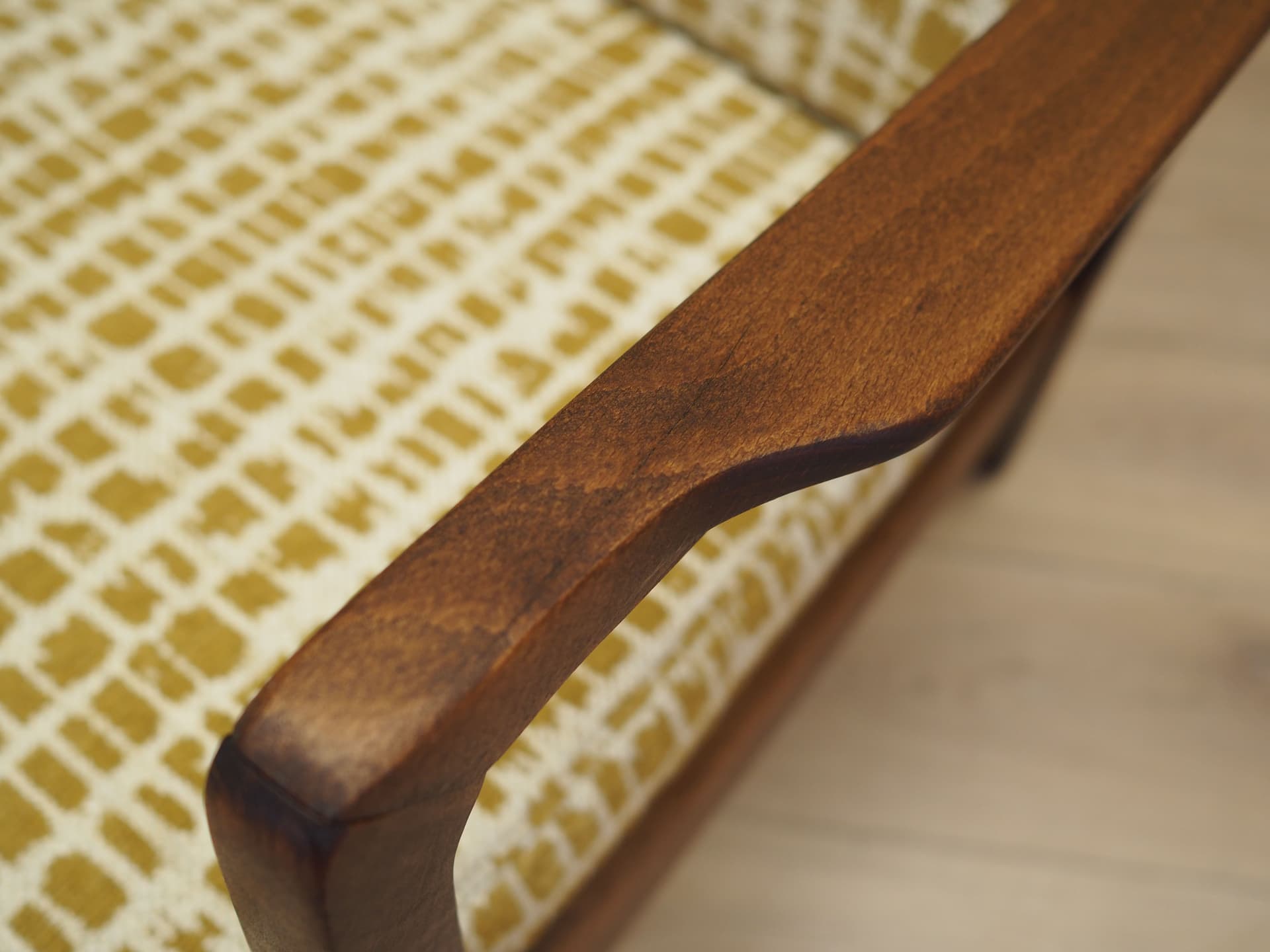 Fotel, multikolor, buk, Dania, lata 70. - 81533