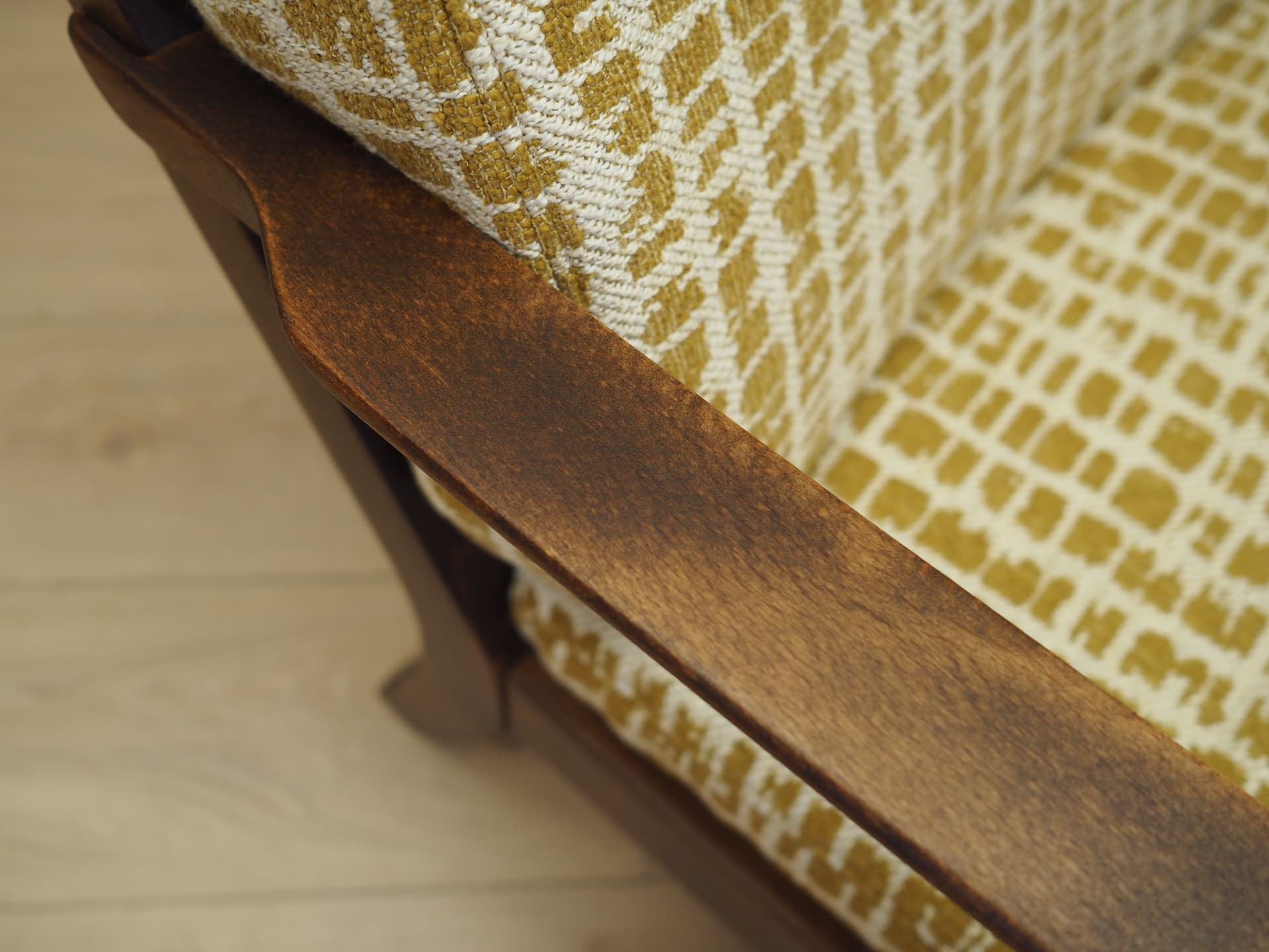 Fotel, multikolor, buk, Dania, lata 70. - 81536