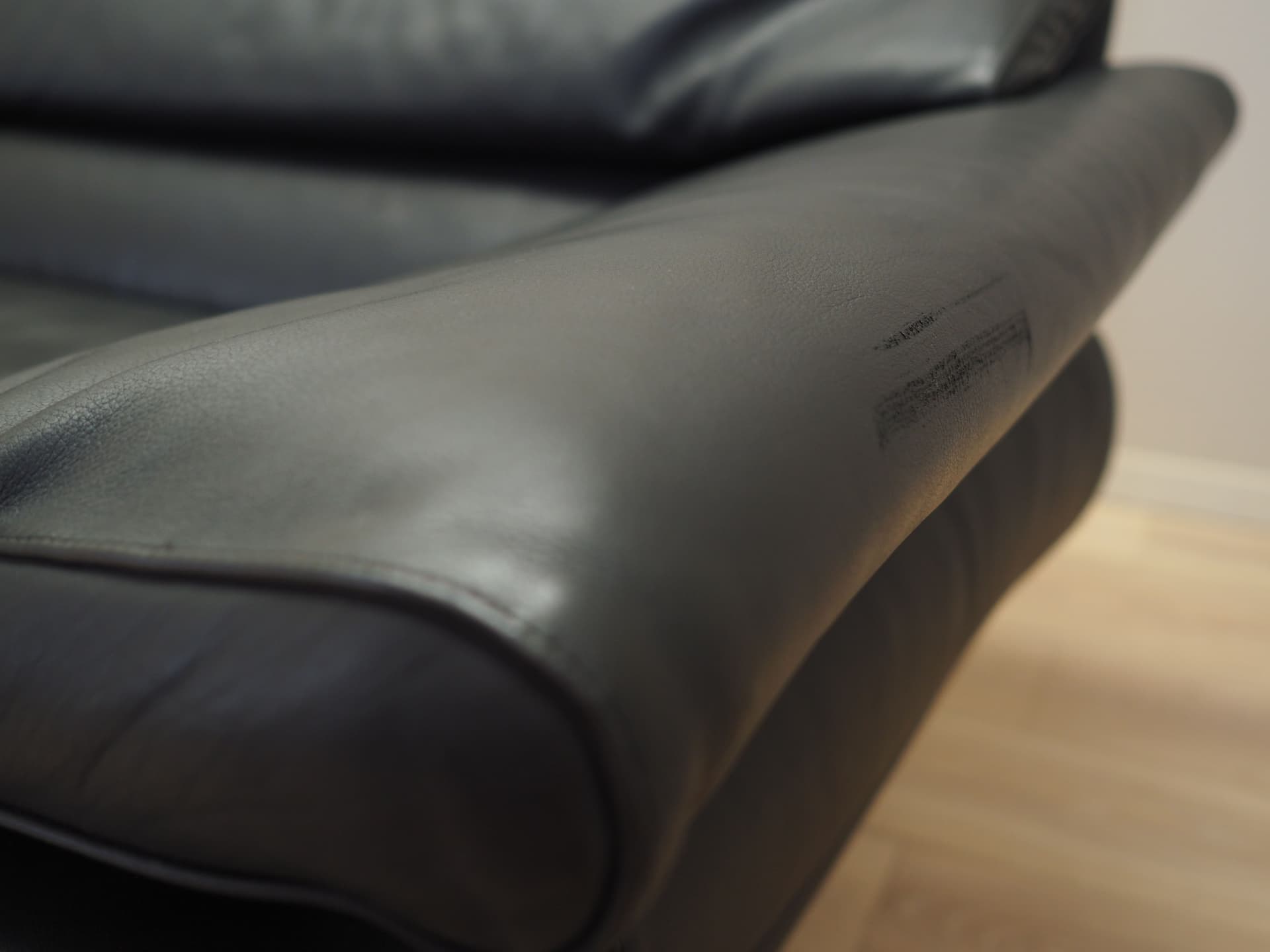 Sofa Alanda, skóra naturalna czarna, proj. P. Piva, B&B Italia, Włochy, lata 80. - 81592