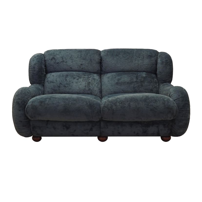 Sofa, granatowy velvet, Włochy, lata 70.