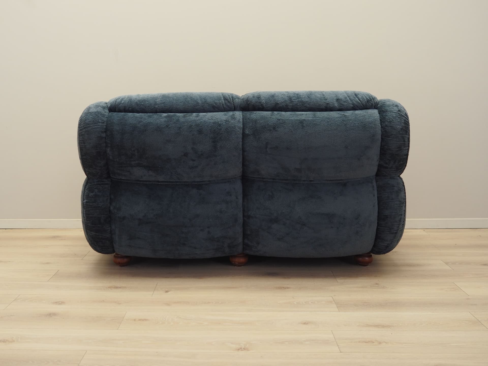 Sofa, granatowy velvet, Włochy, lata 70. - 81602
