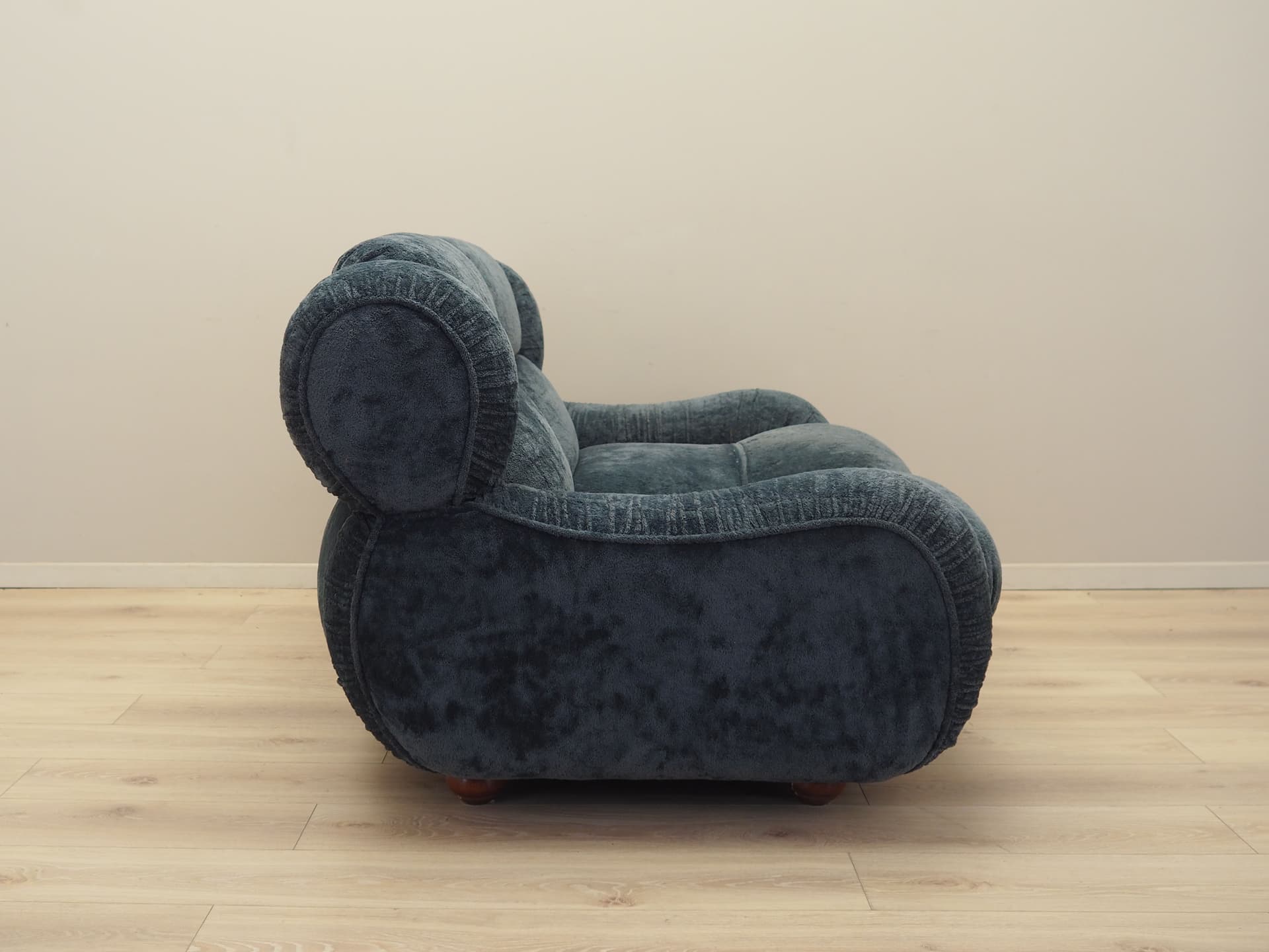 Sofa, granatowy velvet, Włochy, lata 70. - 81603