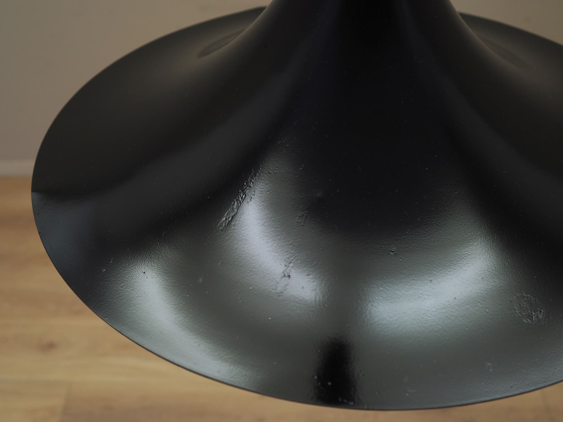 Pendant lamp, black metal, Denmark, 1970s. - 81655