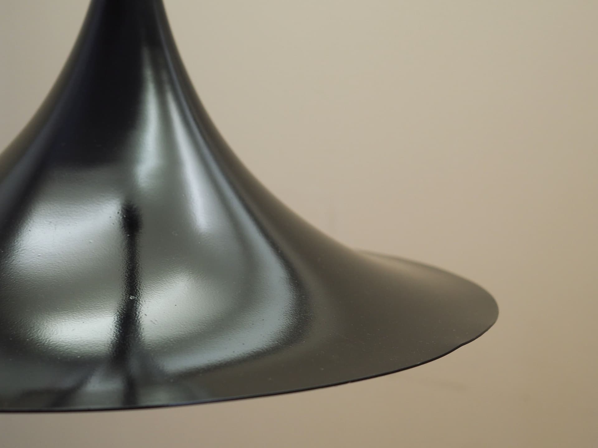 Pendant lamp, black metal, Denmark, 1970s. - 81659