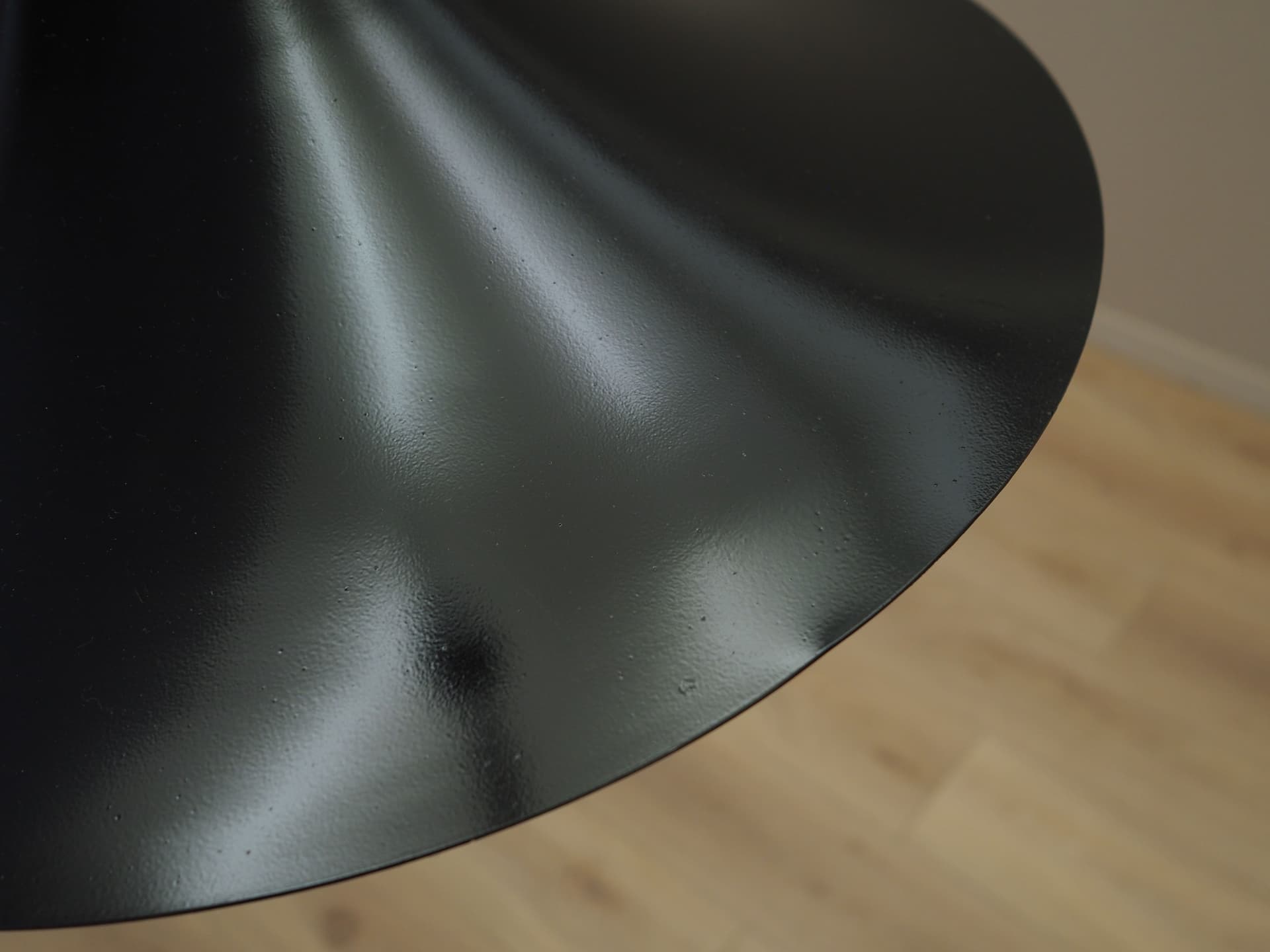 Pendant lamp, black metal, Denmark, 1970s. - 81656