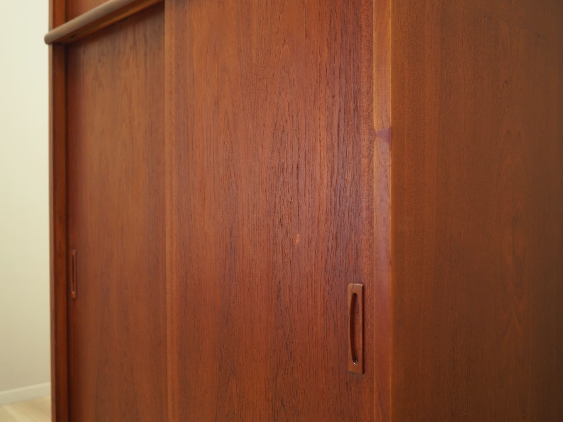 Wardrobe, brown teak, Denmark, 1970s. - 81672