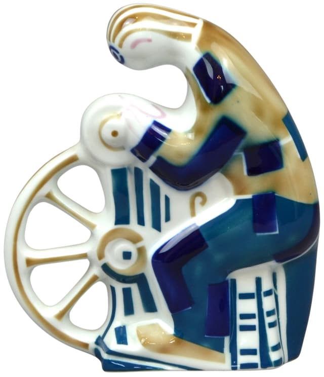 Figurka dekoracyjna, biała porcelana, Sargadelos, Hiszpania, lata 80. - WYMIARY