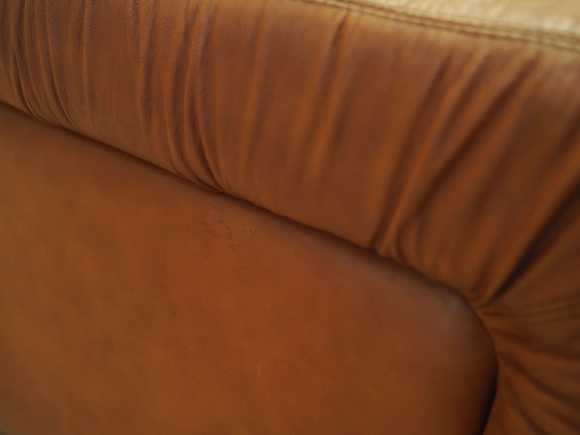 Fotel, brązowy, skóra naturalna, Włochy, lata 70. - 81903