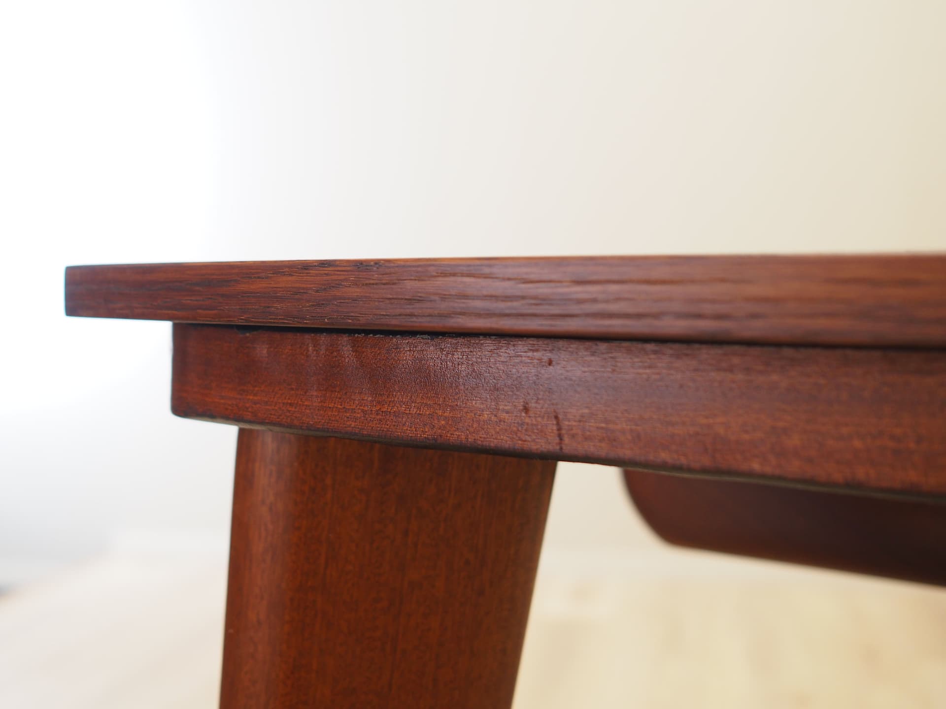 Desk, brown oak, Italy, 1970s. - 82036