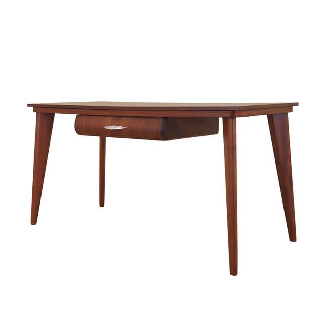 Desk, brown oak, Italy, 1970s. - DIMENSION