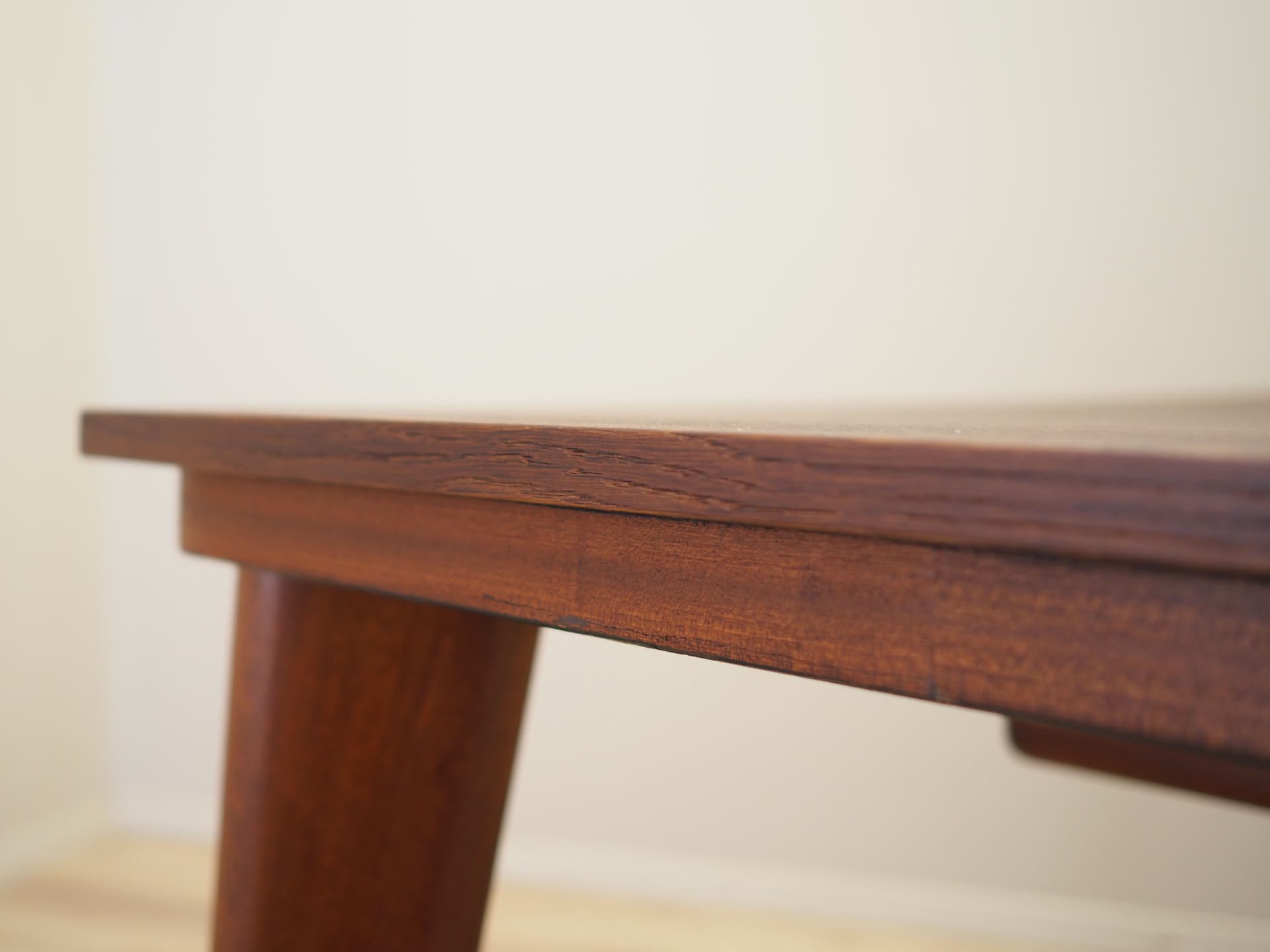 Desk, brown oak, Italy, 1970s. - 82038