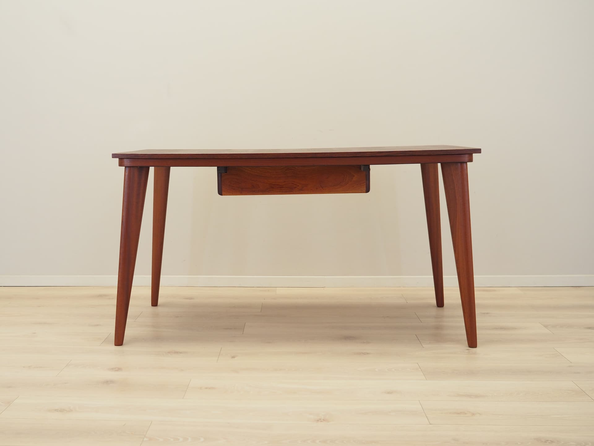 Desk, brown oak, Italy, 1970s. - 82031