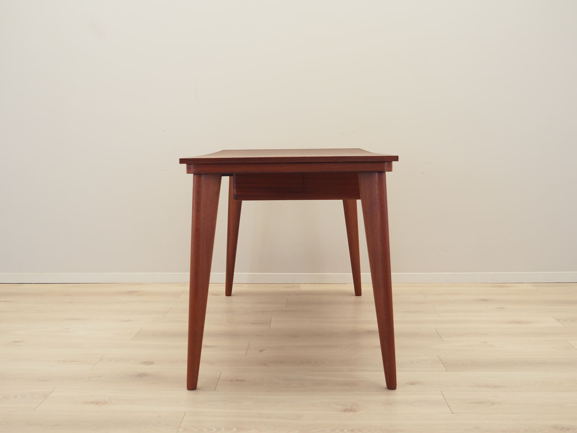 Desk, brown oak, Italy, 1970s. - 82030
