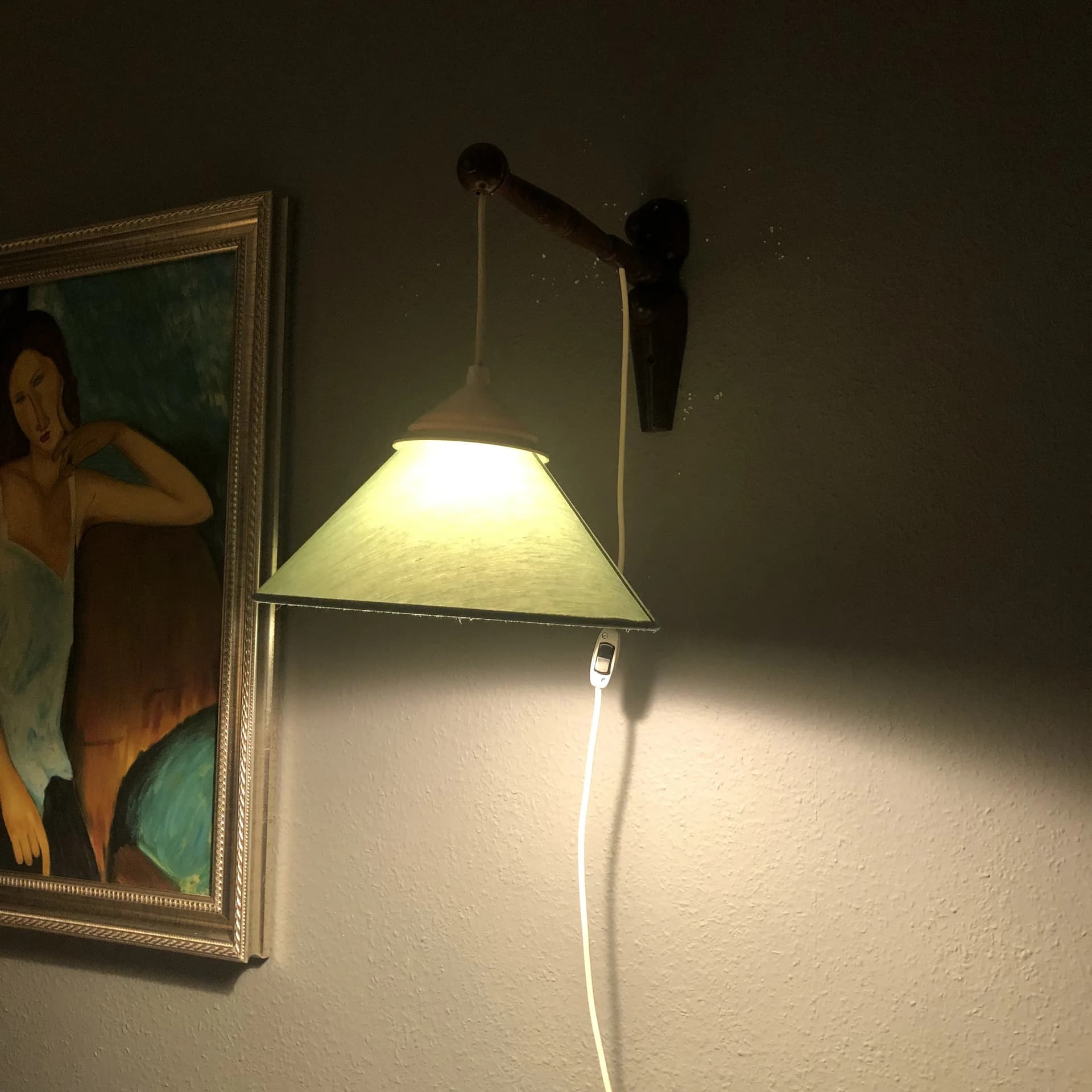 Kinkiet, szałwiowy zielony, Węgry, lata 70. - 82298