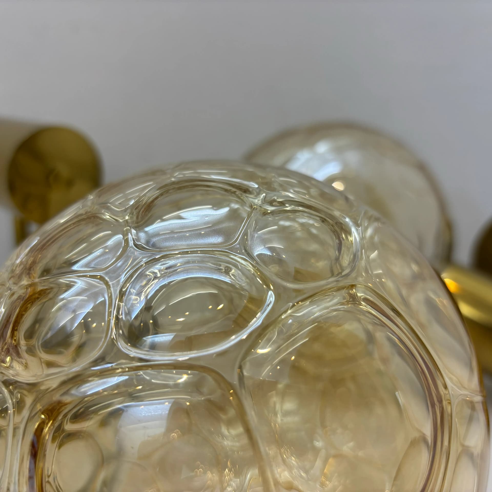 Para kinkietów, złoty, mosiądz, Laoni Belysning, Dania, lata 70. - 82199