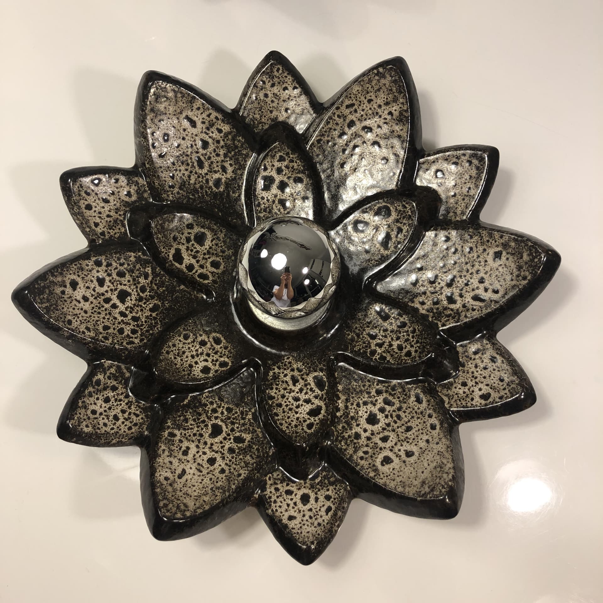 Ciemnobrązowe ceramiczne kinkiety ścienne PAN, Niemcy, lata 70. - 82303