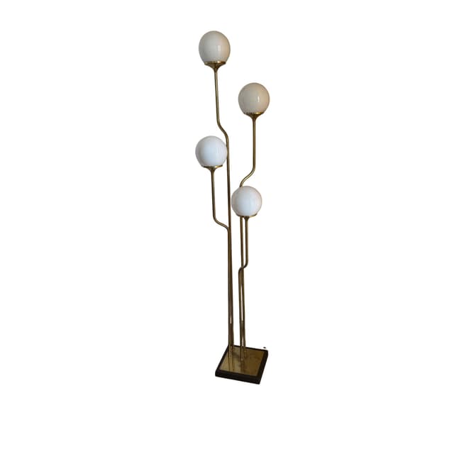 Floor Lamp, golden brass, by G. Reggiani, Italy, 1960s. - DIMENSION