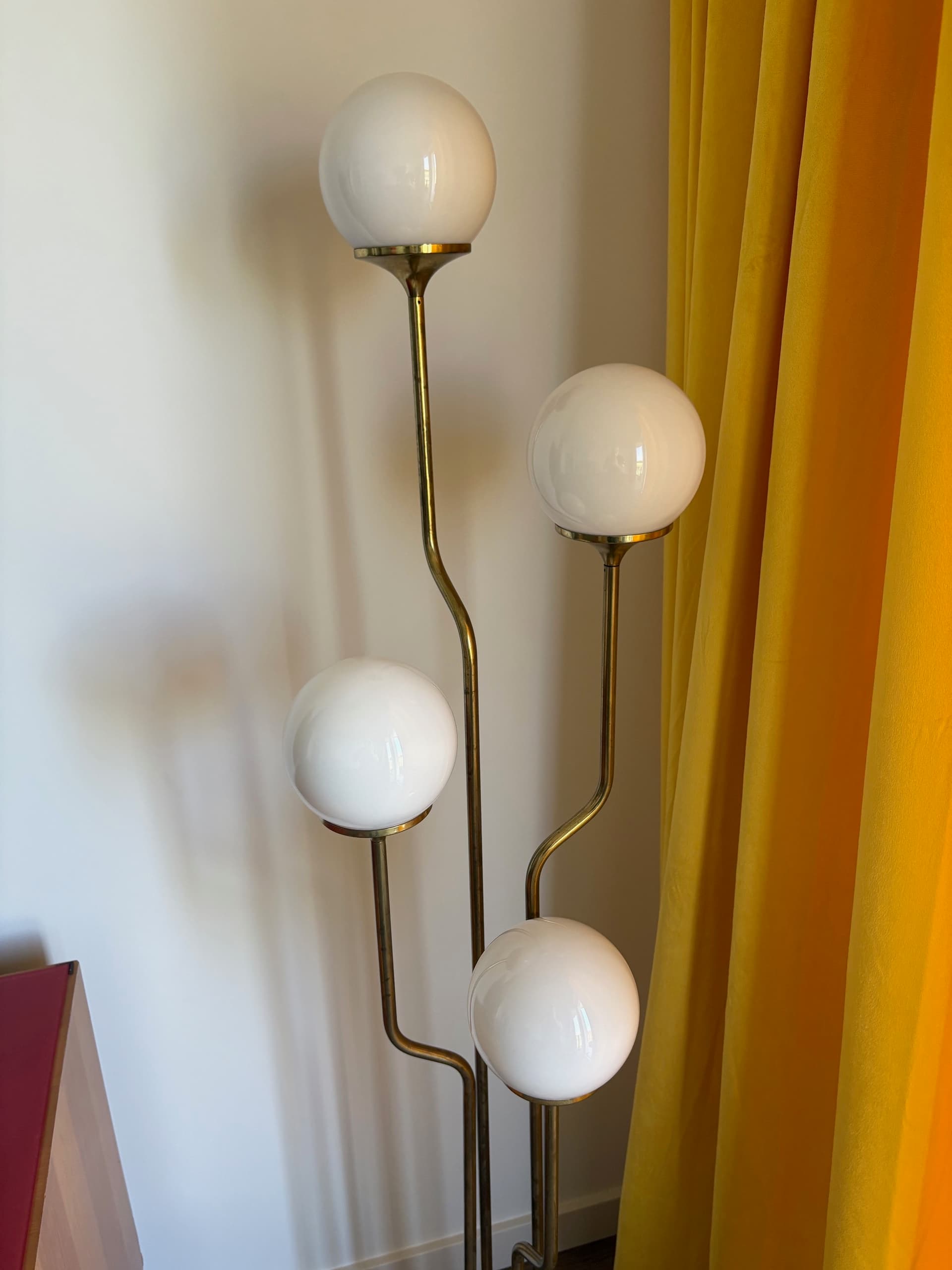 Floor Lamp, golden brass, by G. Reggiani, Italy, 1960s. - 82351